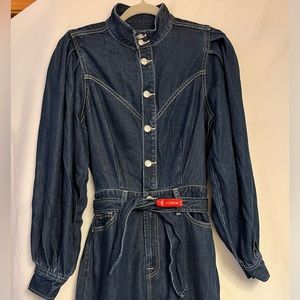 7 for all mankind denim jumpsuit